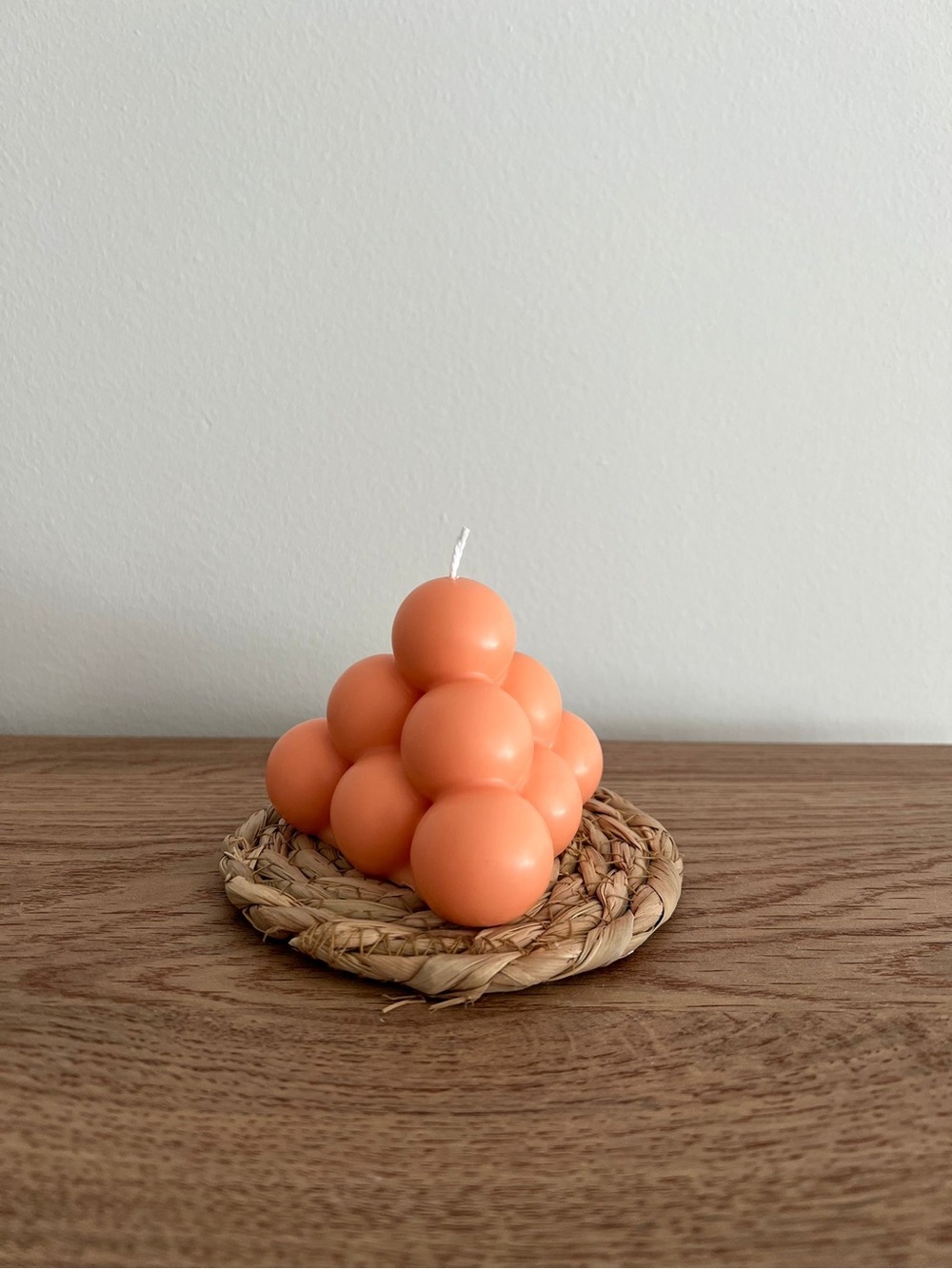 Orange Bubble Cube Decorative Candle - Home Party Supplies